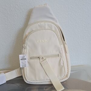 PINK Victoria's Secret Cream Sling Bag - Neutral Crossbody